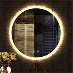 Miroir mural LED rond sans cadre