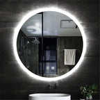 Miroir mural LED rond sans cadre