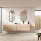 Miroir mural asymétrique encadré métal