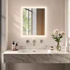 Miroir de salle de bain LED rectangulaire avec fonction anti-buée