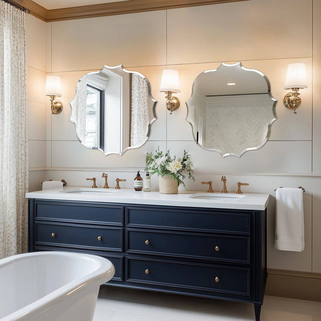 Miroir mural irrégulier sans cadre biseauté